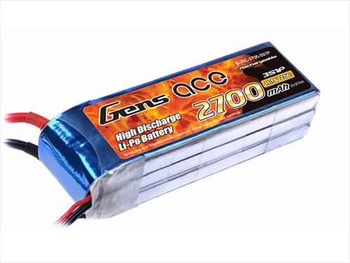 Gens Ace Soft Case 3S 11.1v 25C LiPo - 2700mAh - XT60