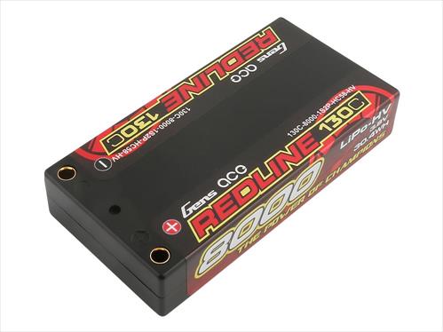 Gens Ace HV LiPo Shorty Hard Case - 1S 3.8v 8000mAh 130C - 4mm Tubes