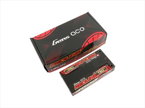 Gens Ace HV LiPo Shorty Hard Case - 2S 7.6V 4000mAh 130C - 4mm Tubes