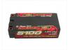 Gens Ace HV LiPo Shorty Hard Case - 2S 7.6V 5100mAh 130C - 5mm Tubes