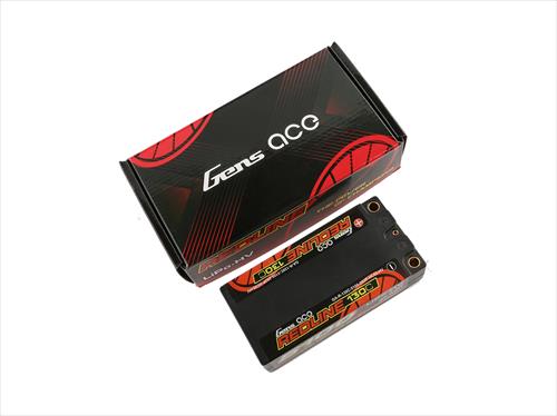 Gens Ace HV LiPo Shorty Hard Case - 2S 7.6V 5100mAh 130C - 5mm Tubes