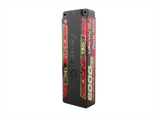 Gens Ace HV LiPo Hard Case - 2S 7.6V 6000mAh 130C - 5mm Tubes