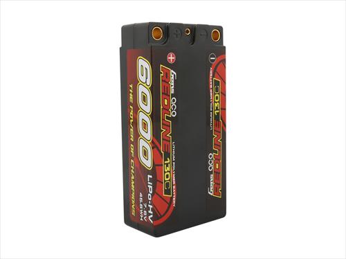 Gens Ace HV LiPo Shorty Hard Case - 2S 7.6V 6000mAh 130C - 5mm Tubes