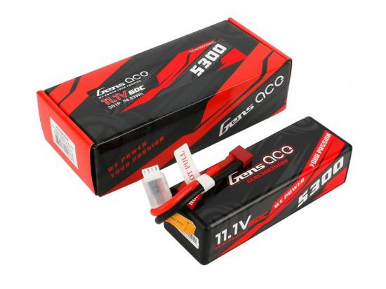 Gens Ace Hard Case LiPo - 3S 11.1V 5300mAh 60C with Deans
