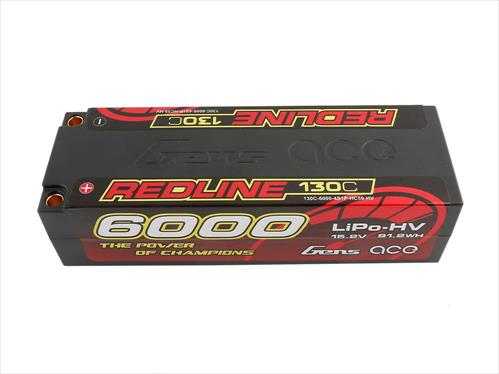 Gens Ace HV LiPo Hard Case - 4S 15.2V 6000mAh 130C - 5mm Tubes