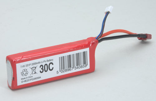 Hi-Energy 2S 2200mAh 30C Li-Po - Deans Connector