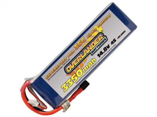 3350mAh 4S 14.8v 35C LiPo Battery - Overlander Supersport Pro
