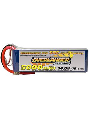 Overlander 5000mAh 14.8V 4S 35C Supersport Pro LiPo Battery