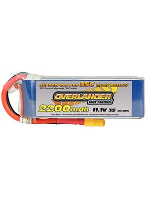 Overlander Sport LiPo 2200MAh 3S 11.1v - 35C With XT60 Connector