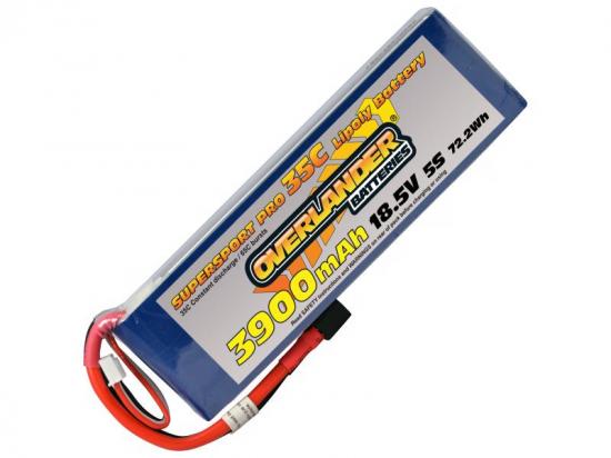 3900mAh 5S 18.5v 35C LiPo Battery - Overlander Supersport Pro ** CLEARANCE **