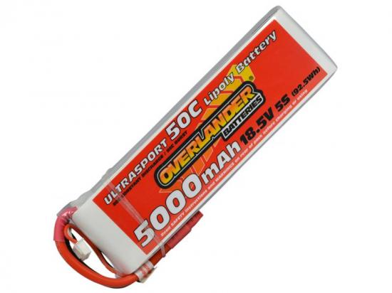 5000mAh 5S 18.5v 50C LiPo Battery - Overlander Ultrasport