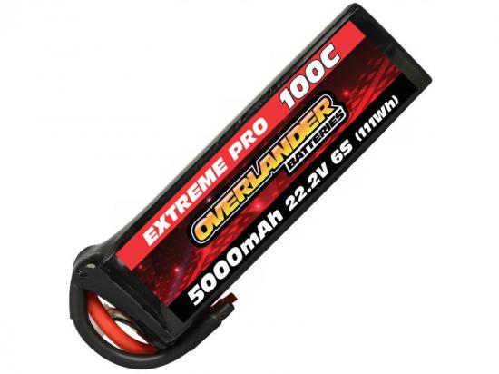 5000mAh 6S 22.2v 100C LiPo Battery - Overlander Extreme Pro