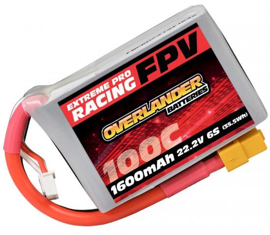 Overlander 1600mAh 6S 22.2V 100C LiPo Battery