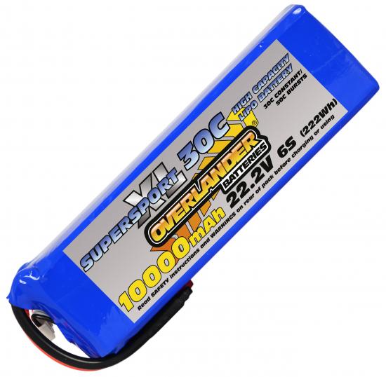 Overlander 10000mAh 22.2V 6S 30C SupersportXL LiPo Battery
