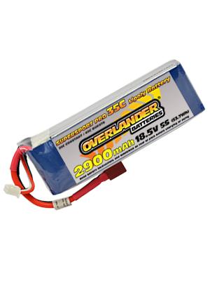 Overlander 2900mAh 18.5V 5S 35C Supersport Pro LiPo Battery