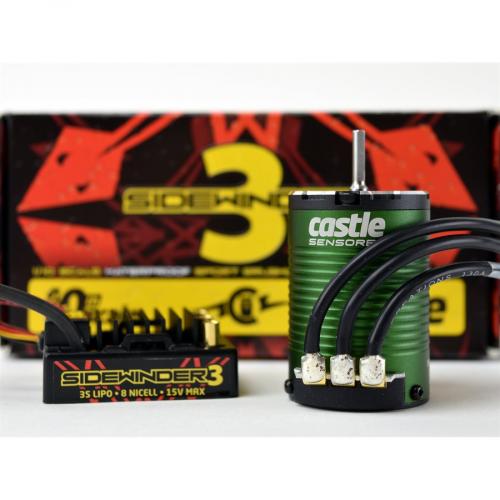 Castle Creations SV3 Sidewinder Waterproof Combo With 1406-4600KV Motor