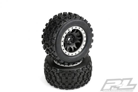 ProLine Badlands MX43 Tyres Mounted on IMPULSE Pro-Loc Beadloc X-MAXX Wheels (2)