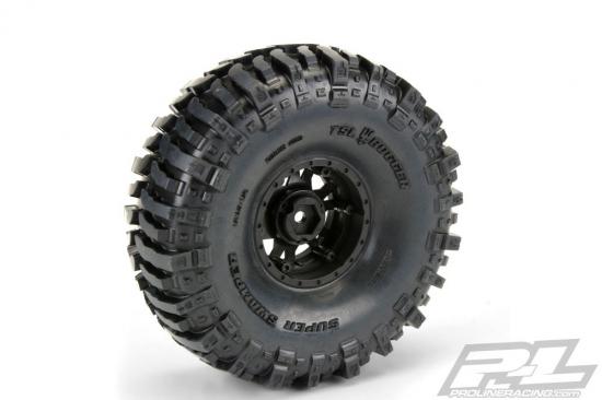 ProLine Interco Bogger 1.9 G8 Rock Terrain Truck Tyres on IMPULSE Black Beadlock Wheels (2) ** CLEARANCE **