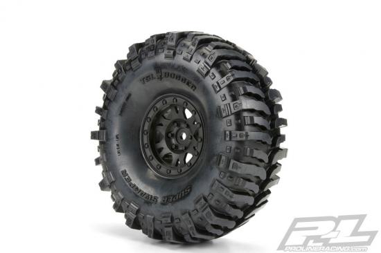 ProLine Interco Bogger 1.9 G8 Rock Terrain Truck Tyres on IMPULSE Black Beadlock Wheels (2) ** CLEARANCE **