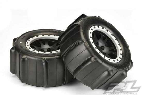ProLine Slingshot 4.3 Pro-Loc Sand Tyres Mounted on IMPULSE X MAXX Wheels (2)