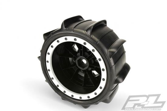 ProLine Slingshot 4.3 Pro-Loc Sand Tyres Mounted on IMPULSE X MAXX Wheels (2)
