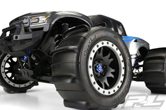ProLine Slingshot 4.3 Pro-Loc Sand Tyres Mounted on IMPULSE X MAXX Wheels (2)