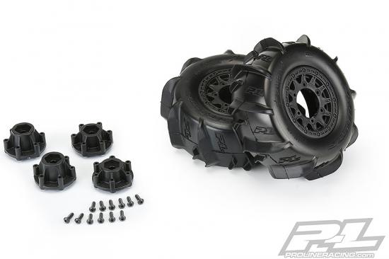 ProLine Dumont Paddle SC Tyres On Black Raid 6x30 SC Wheels (2) ** CLEARANCE **