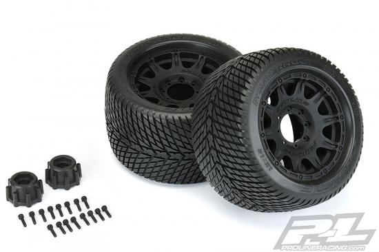 ProLine Road Rage 3.8 Tyres Mounted on Raid Black 8X32 Wheels - 17mm Hex