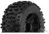 ProLine Badlands 3.8 Mounted on Black Desparado 1/2 Inch Offset Wheels - 17mm Hex
