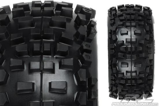 ProLine Badlands 3.8 Mounted on Black Desparado 1/2 Inch Offset Wheels - 17mm Hex