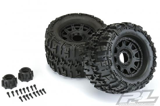 ProLine Trencher X 3.8 Tyres Mounted on Raid Black 8X32 Wheels - 17mm Hex