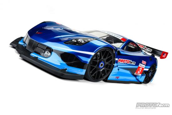 Protoform Chevrolet Corvette C7.R Clear Bodyshell for 1:8 GT1 Short