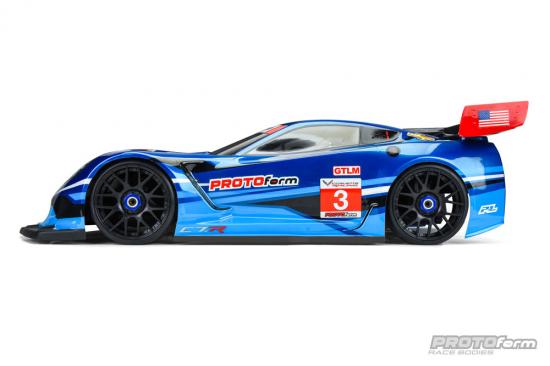 Protoform Chevrolet Corvette C7.R Clear Bodyshell for 1:8 GT1 Short