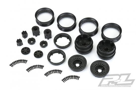 ProLine Carbine 1.9 Black Internal Beadloc Dually Wheels (2)