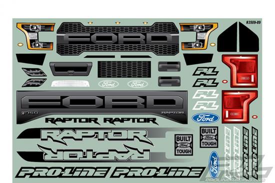 ProLine 2017 Ford F150 Raptor Clear Body 313mm For Crawler
