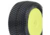 ProLine Mini-B Prism Tyres Mounted On Yellow Wheels Rear