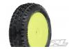 ProLine Mini-B Wedge Tyres Mounted On Yellow Wheels Front