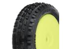 ProLine Mini-B Wedge Tyres Mounted On Yellow Wheels Front
