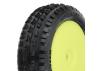 ProLine Mini-B Wedge Tyres Mounted On Yellow Wheels Front