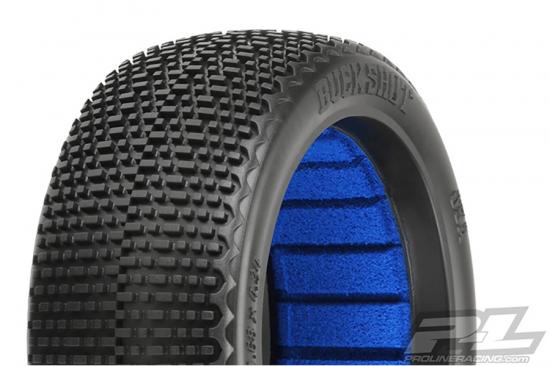 ProLine Buck Shot S4 Super Soft 1:8 Buggy Tyres With Closed Cell Inserts (2)