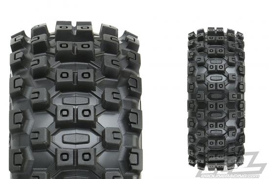 ProLine Badlands MX M2 Tyres Pre-Mounted on Mach 10 Black 1:8 Buggy Wheels (2)