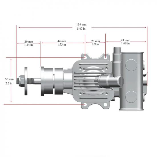 Stinger Engines 10cc Single Cylinder Rear Exhaust 2-Stroke Petrol Engine