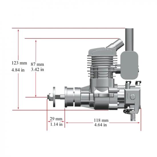 Stinger Engines 10cc Single Cylinder Rear Exhaust 2-Stroke Petrol Engine