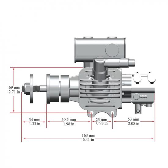 Stinger Engines 15cc Single Cylinder Side Exhaust 2-Stroke Petrol Engine