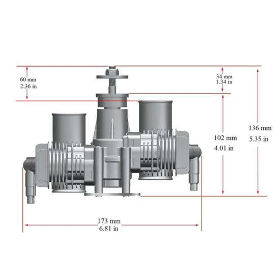 Stinger Engines 20cc Twin Cylinder 2-Stroke Petrol Engine