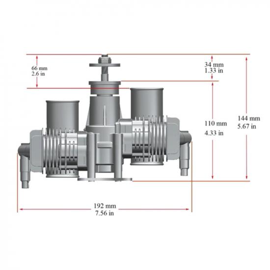 Stinger Engines 30cc Twin Cylinder 2-Stroke Petrol Engine