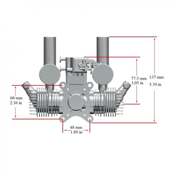 Stinger Engines 30cc Twin Cylinder 2-Stroke Petrol Engine