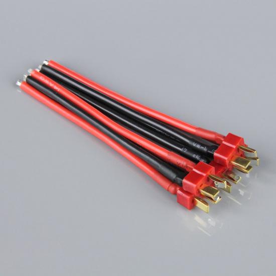 Radient Pigtail Connector Pack, Deans Male, 4in Lead, 12AWG, 100mm (5pcs)