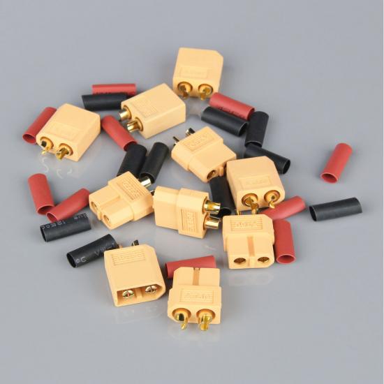 Radient XT60 Pairs including Heat Shrink (5pcs) ** CLEARANCE **
