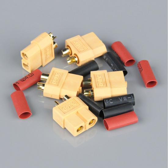 Radient XT60 Female (Battery End) including Heat Shrink (5pcs)